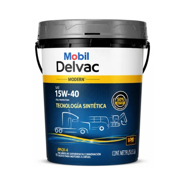 MOBIL DELVAC TECNOLOGÍA SINTÉTICA CK4 15W-40 BALDE 19 LITROS